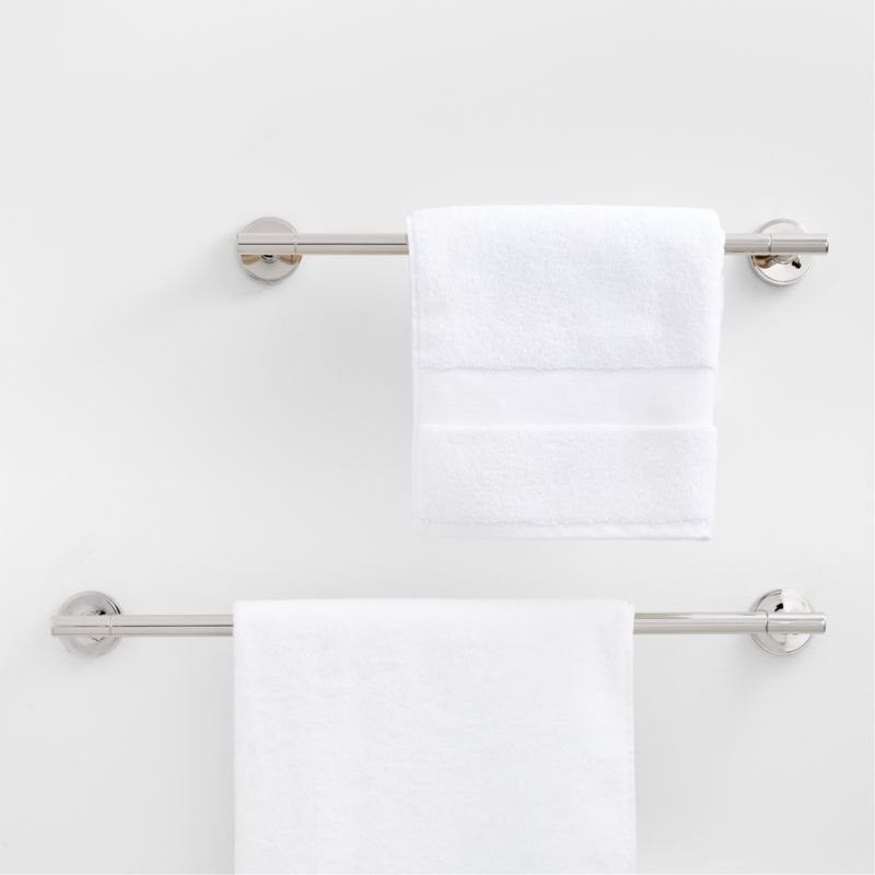 Modern Flat-End Polished Chrome Bath Towel Bar 18"