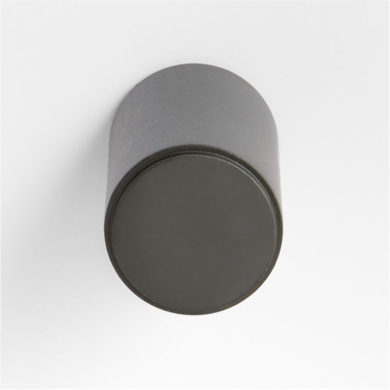 Modern Flat-End Cylinder Matte Black Cabinet Knob