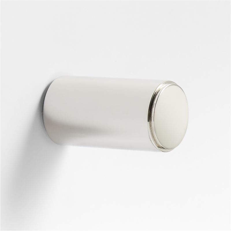 Modern Flat-End Cylinder Polished Chrome Cabinet Knob