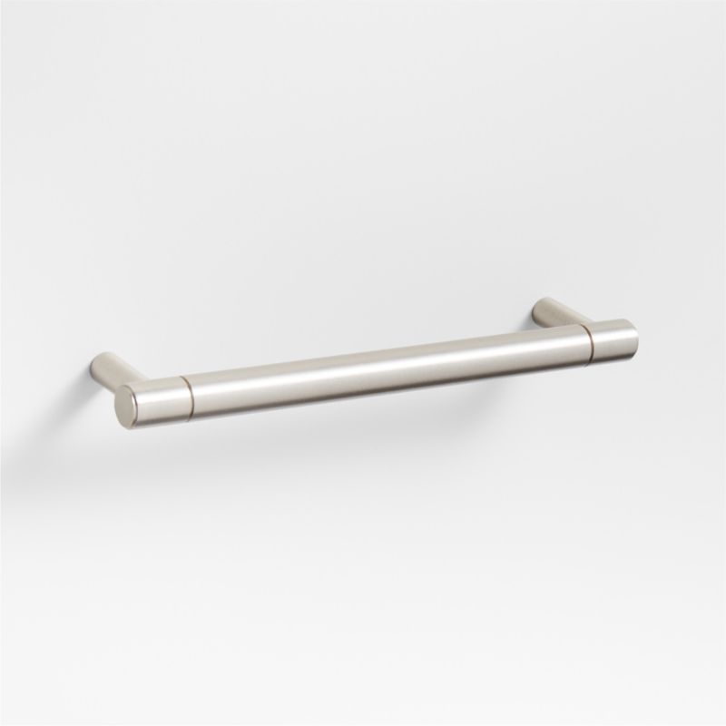 Modern 5" Flat-End Brushed Nickel Cabinet Drawer Bar Pull