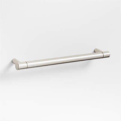 Modern 6" Flat-End Brushed Nickel Cabinet Drawer Bar Pull