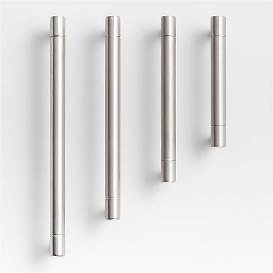 Modern Flat-End Brushed Nickel Cabinet Drawer Bar Pulls