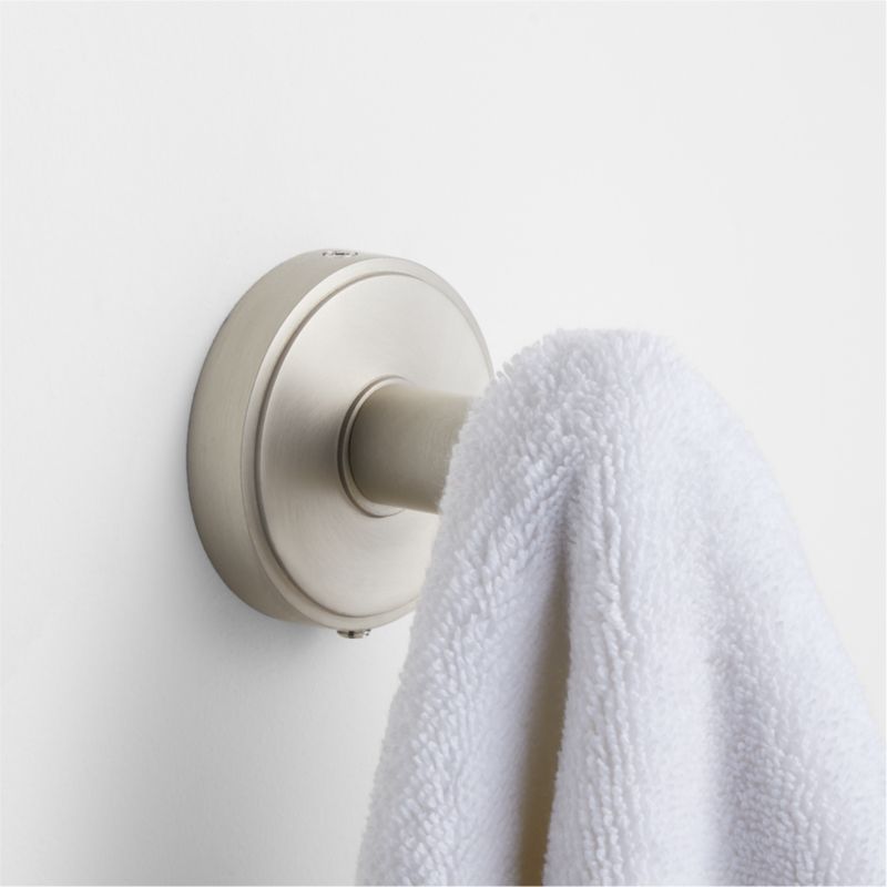Modern Flat-End Brushed Nickel Bathroom Towel Hook