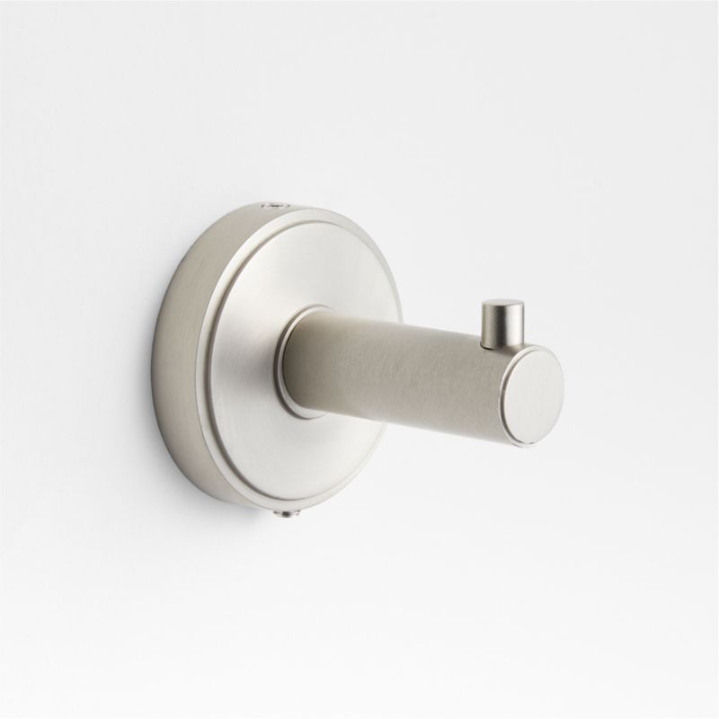 Modern Flat-End Brushed Nickel Bathroom Towel Hook