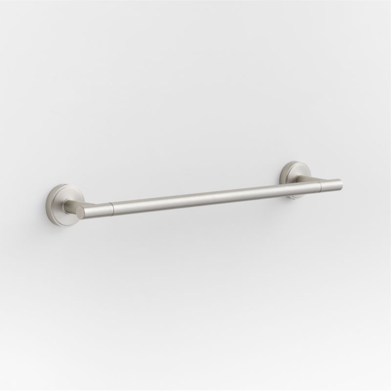 Brushed nickel towel discount rail