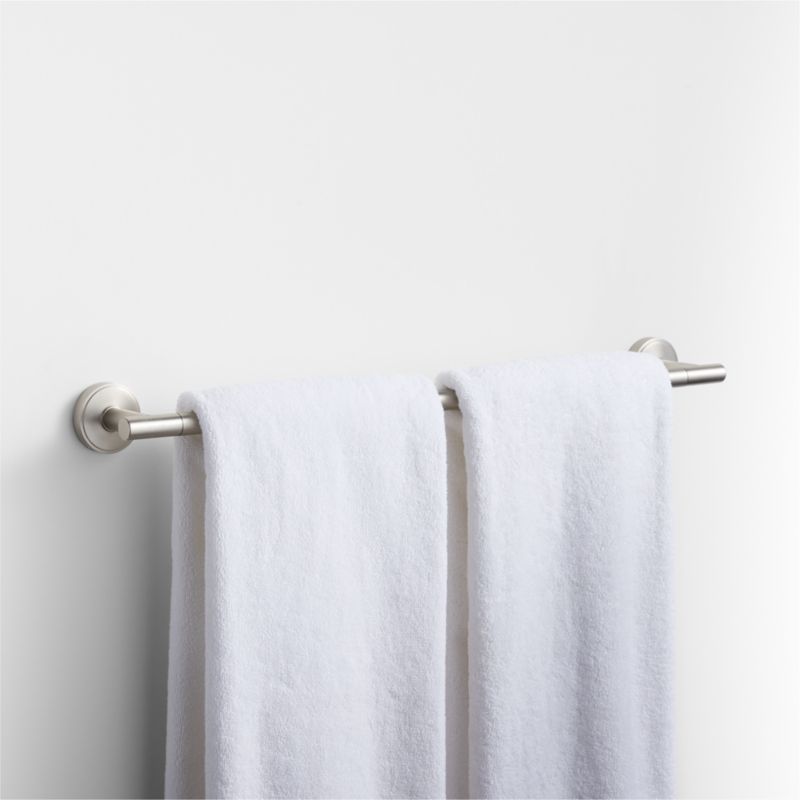 Modern Flat-End Brushed Brass Bath Towel Bar 18