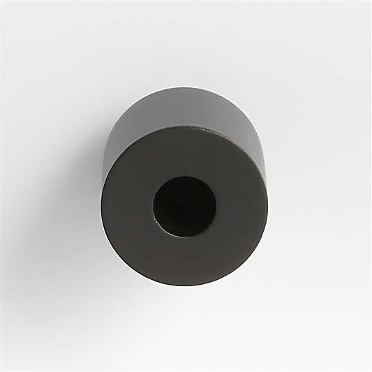 Modern Flat-End Pedestal Matte Black Cabinet Knob