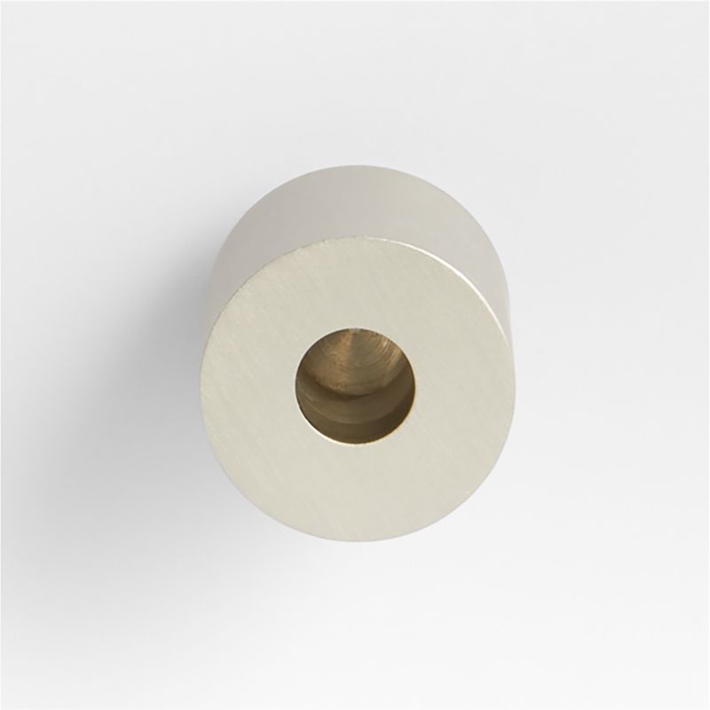 Modern Flat-End Pedestal Brushed Nickel Cabinet Knob