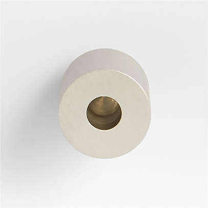 Modern Flat-End Cylinder Brushed Brass Cabinet Knob + Reviews