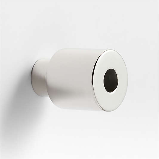 Modern Flat-End Pedestal Matte Black Cabinet Knob