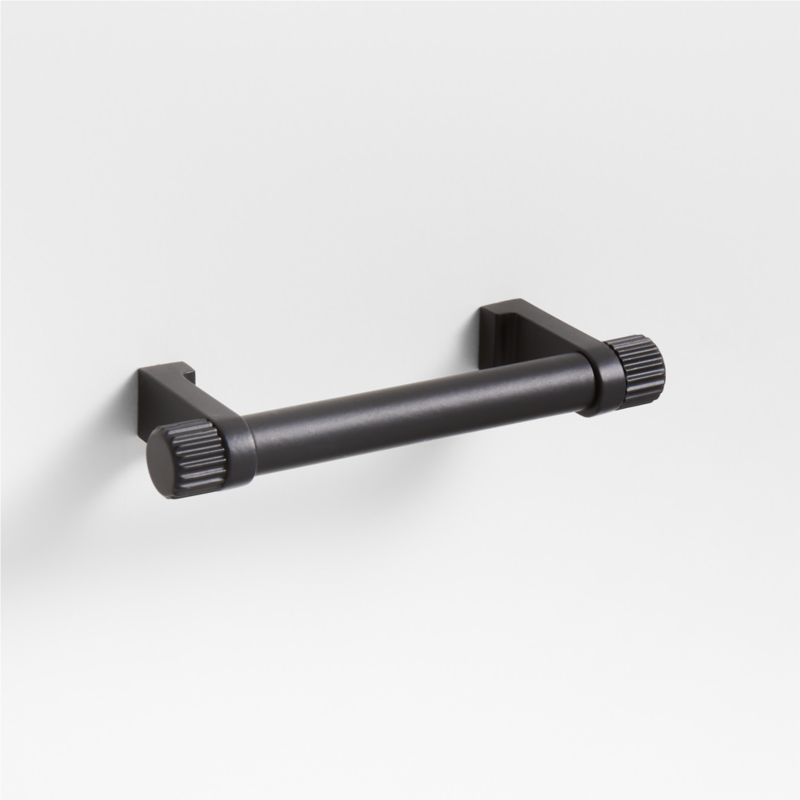 Modern 4" Flat-End Matte Black Cabinet Drawer Bar Pull