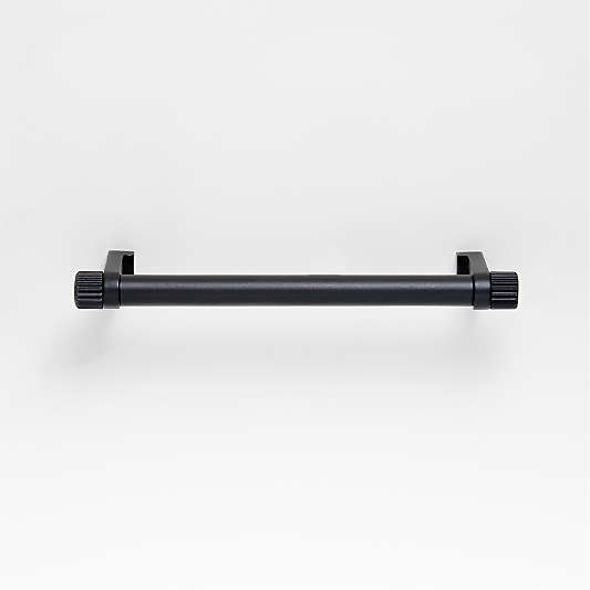 Modern 5" Fluted Matte Black Cabinet Drawer Bar Pull