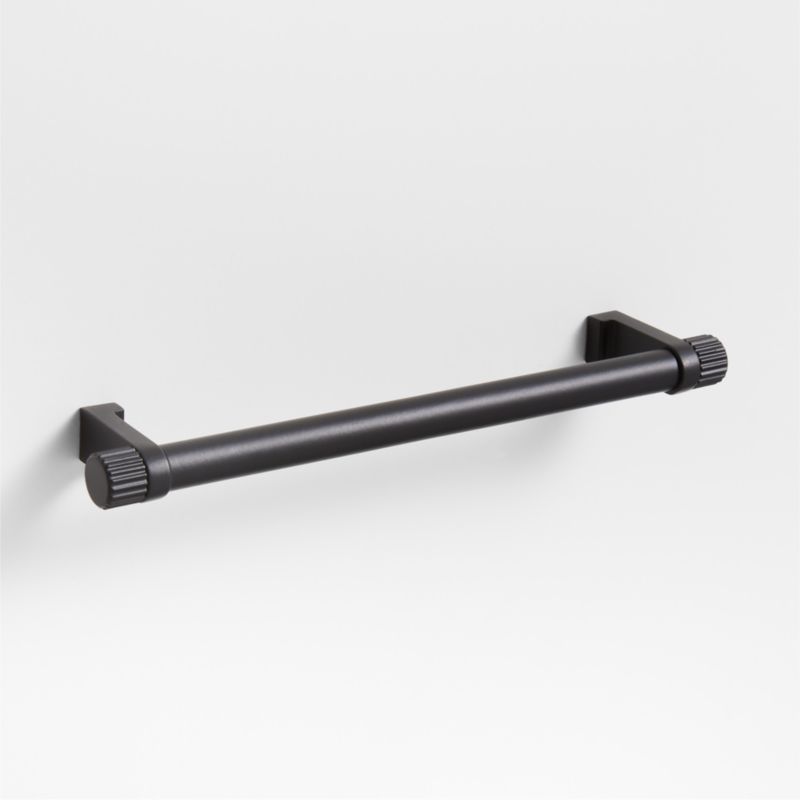Modern 4" Flat-End Matte Black Cabinet Drawer Bar Pull
