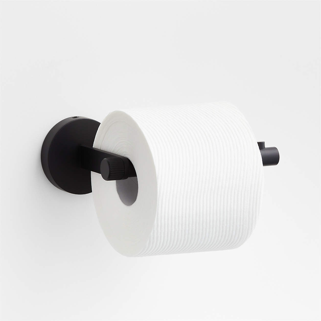 Modern Fluted Matte Black Wall-Mounted Toilet Paper Holder + Reviews ...