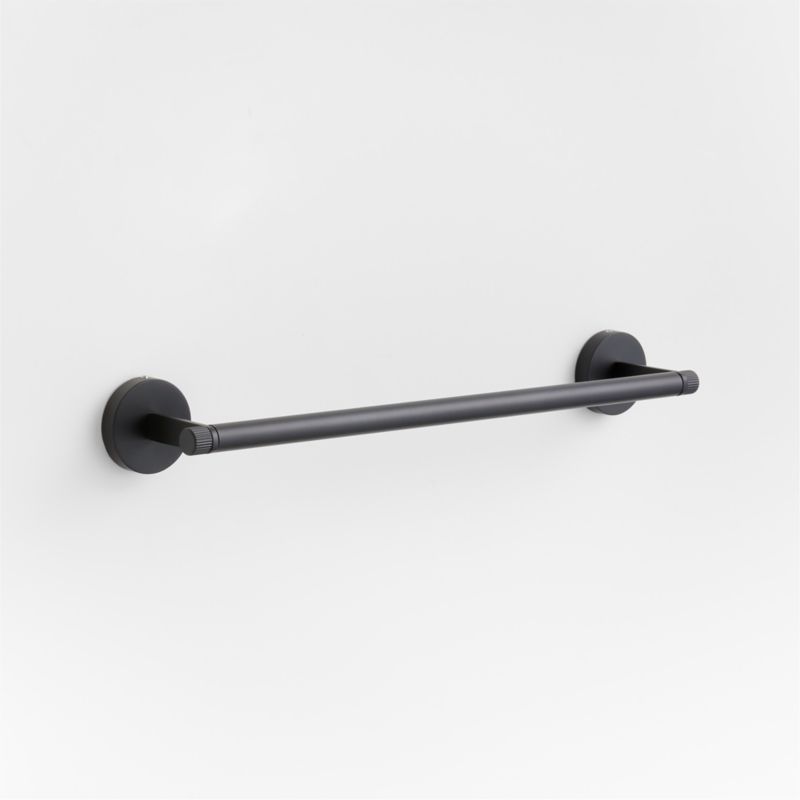 Modern Fluted Matte Black Bath Towel Bar 18 + Reviews