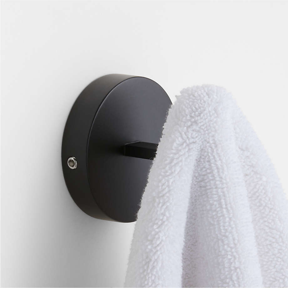 Modern Fluted Matte Black Bathroom Towel Hook + Reviews