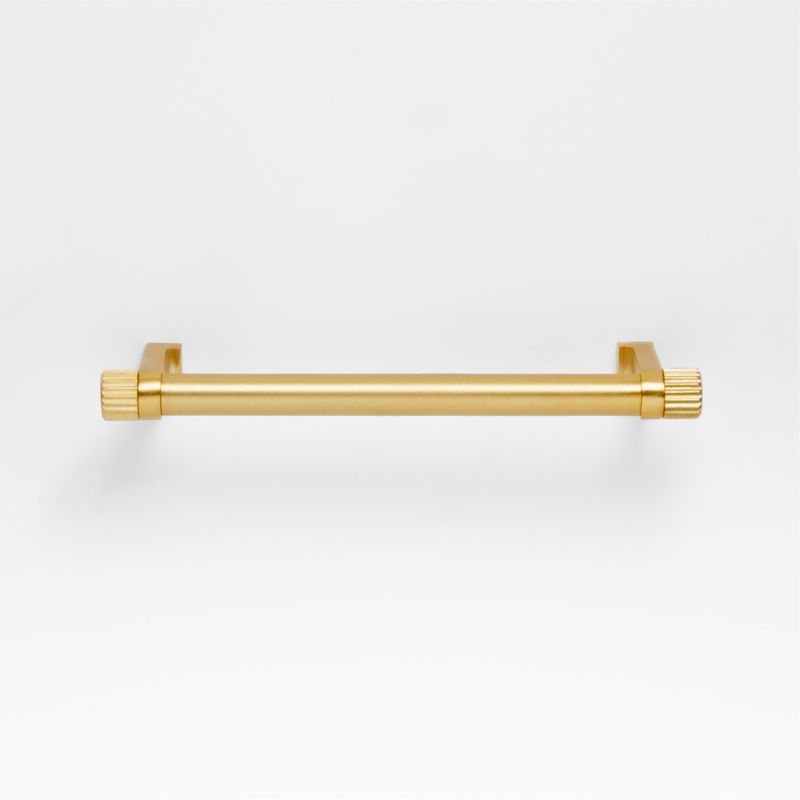 Modern 5" Fluted Brushed Brass Cabinet Drawer Bar Pull - image 5 of 6