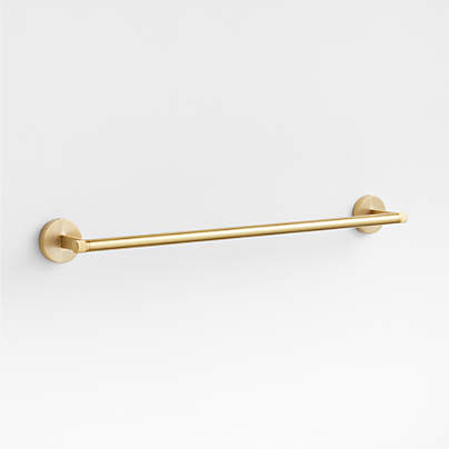 Modern Fluted Brushed Brass Bath Towel Bar 24"