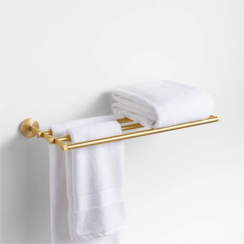 Modern Fluted Brushed Brass Bathroom Hand Towel Ring + Reviews