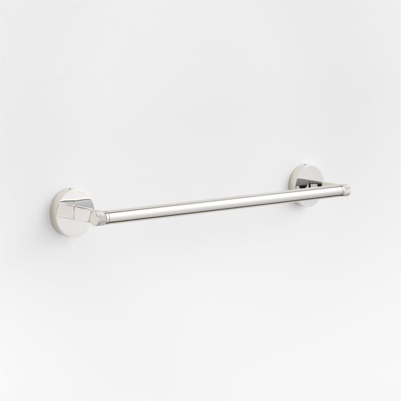 Modern Fluted Polished Chrome Bath Towel Bar 18"