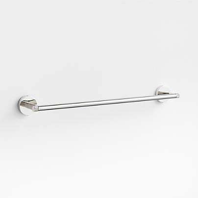 Modern Fluted Polished Chrome Bath Towel Bar 24"