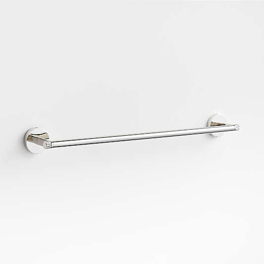 Modern Fluted Polished Chrome Bath Towel Bar 24"