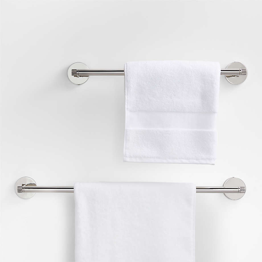 Modern Fluted Matte Black Wall-Mounted Bathroom Towel Rack + Reviews