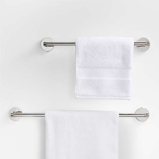 Modern Fluted Polished Chrome Bath Towel Bars