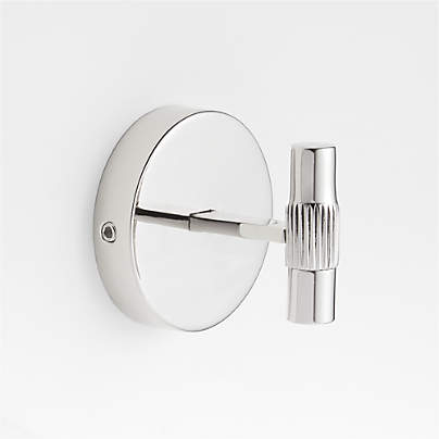 Modern Fluted Polished Chrome Bathroom Towel Hook