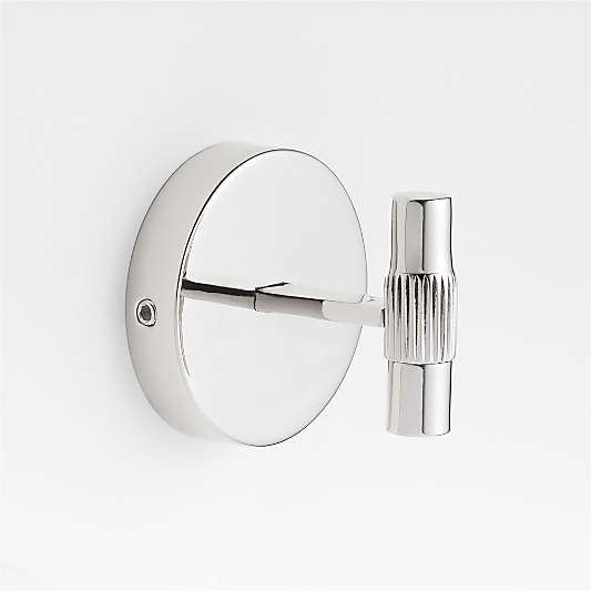 Modern Fluted Polished Chrome Bathroom Towel Hook