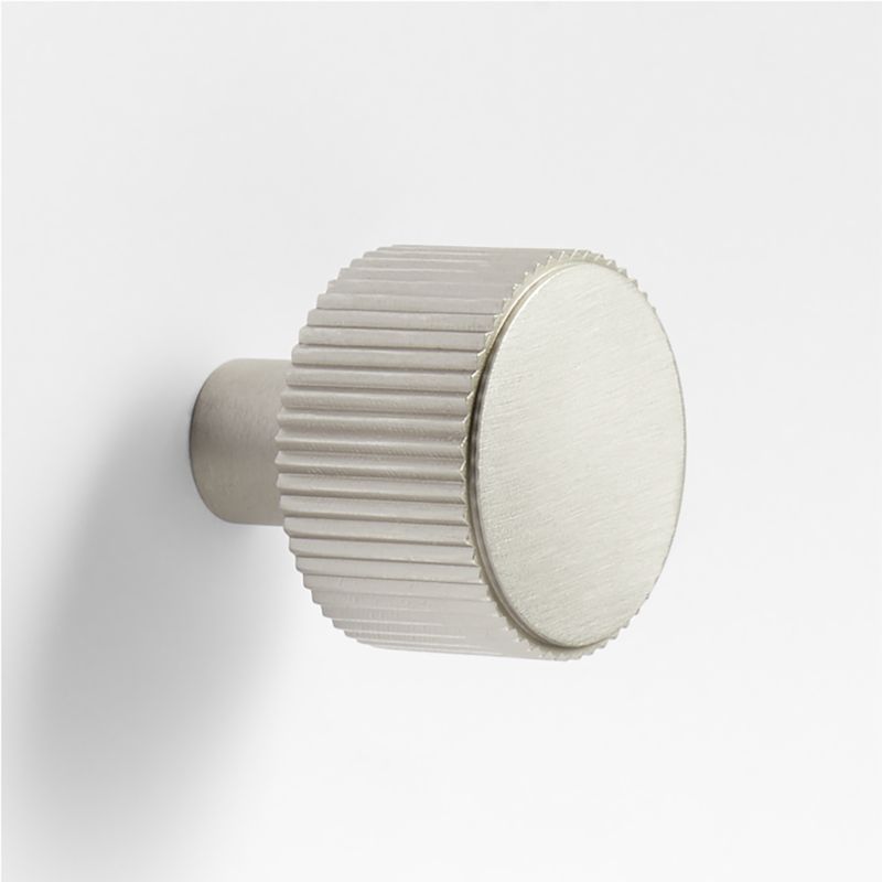 Modern Fluted Brushed Nickel Cabinet Knob