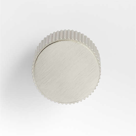 Modern Fluted Brushed Nickel Cabinet Knob