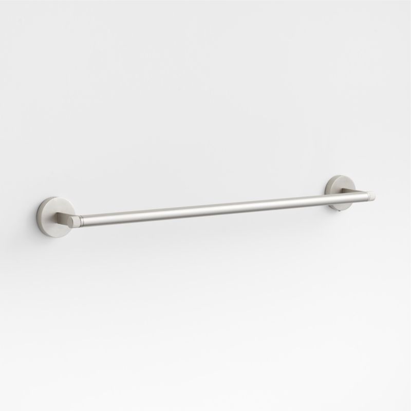 Modern Fluted Brushed Nickel Bath Towel Bar 24" - image 0 of 4