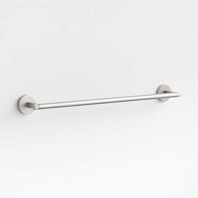 Modern Fluted Brushed Nickel Bath Towel Bar 24"