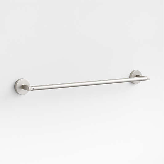 Modern Fluted Brushed Nickel Bath Towel Bar 24"