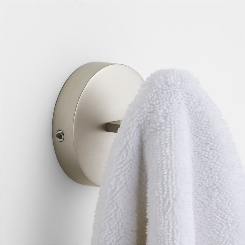 Modern Fluted Brushed Nickel Bathroom Towel Hook