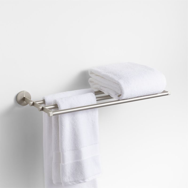 Modern Fluted Brushed Nickel Bathroom Hand Towel Ring + Reviews