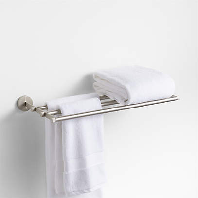 Modern Fluted Polished Chrome Wall-Mounted Toilet Paper Holder