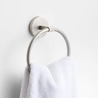 Modern Fluted Brushed Nickel Wall-Mounted Toilet Paper Holder