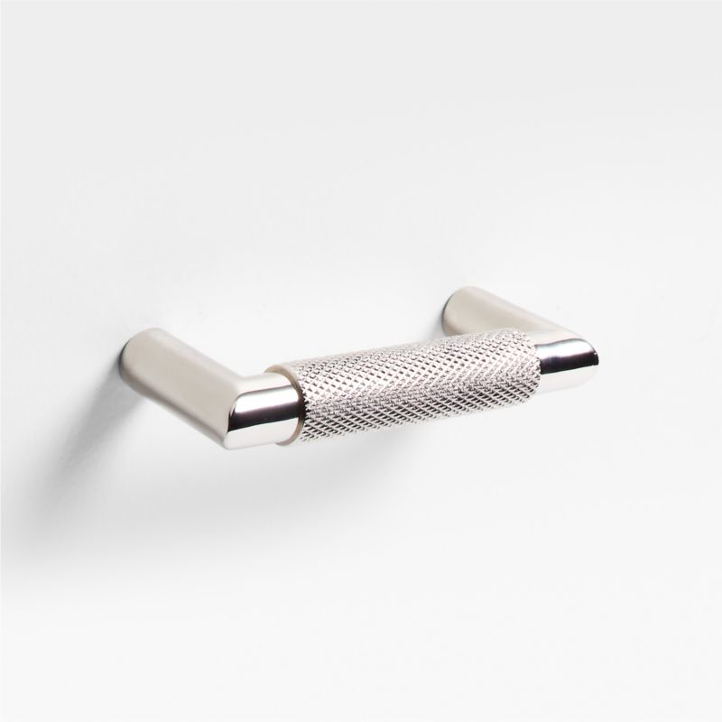 Modern Knurled 3" Polished Chrome Cabinet Pull - image 0 of 5