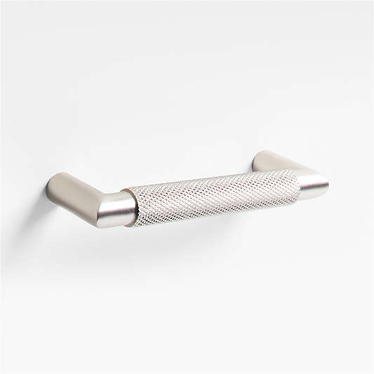 Modern Knurled Brushed Nickel Cabinet Pulls