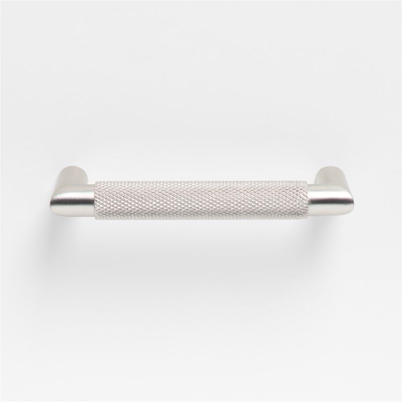 Modern Knurled 4" Brushed Nickel Cabinet Pull - image 3 of 4