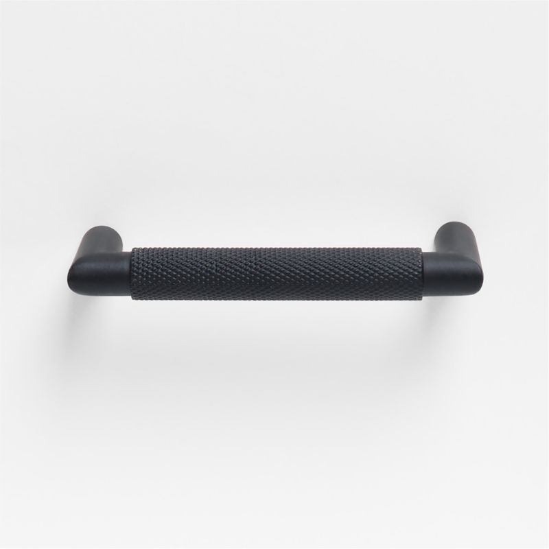 Modern Knurled 4" Matte Black Cabinet Pull - image 3 of 4