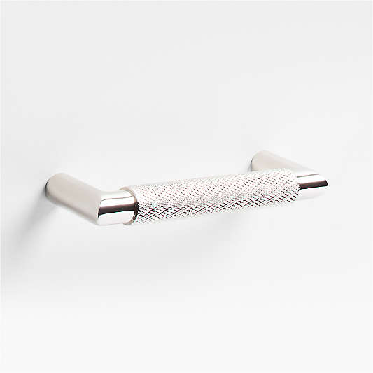 Modern Knurled 5" Polished Chrome Cabinet Pull