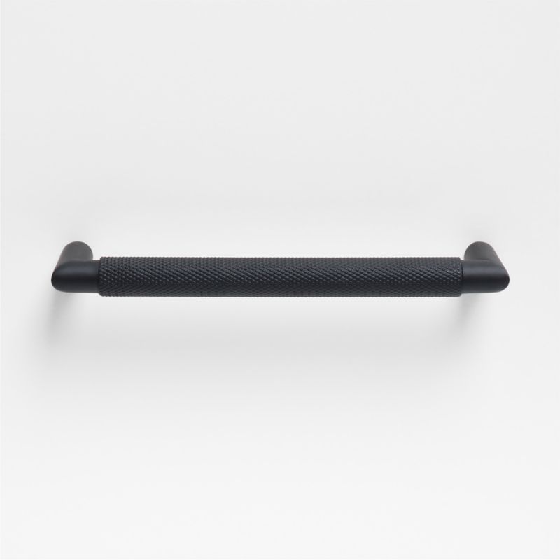 Modern Knurled 6" Matte Black Cabinet Pull - image 4 of 5