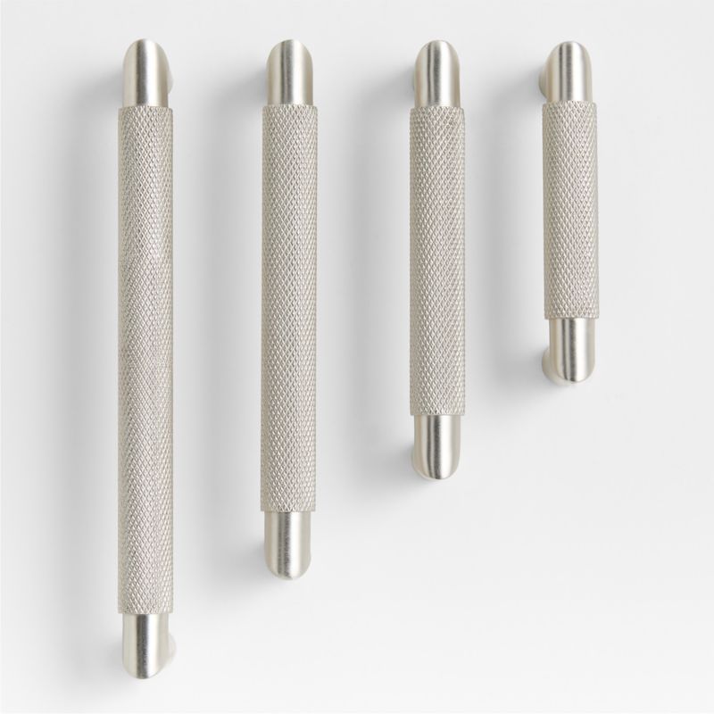 Modern Knurled 3" Brushed Nickel Cabinet Pull - image 1 of 5