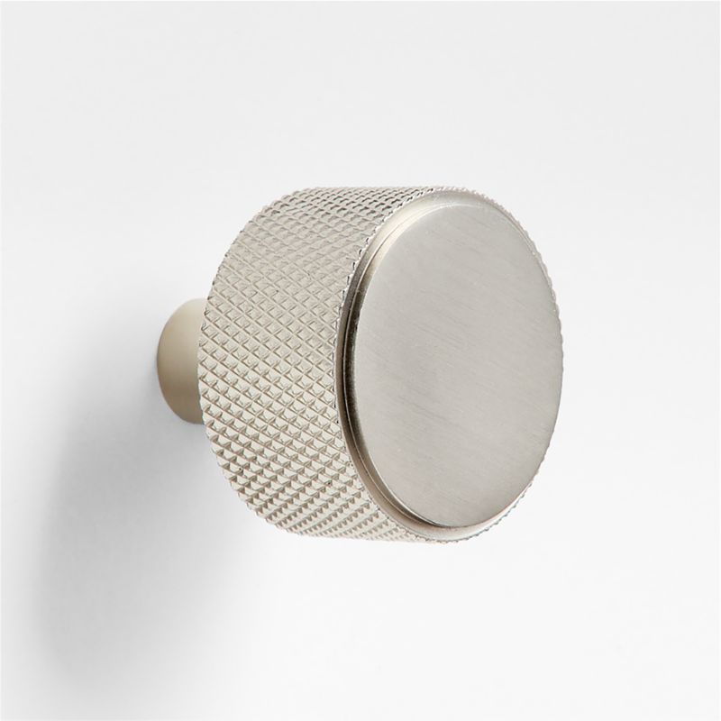 Modern Knurled Brushed Nickel Knob - image 0 of 5