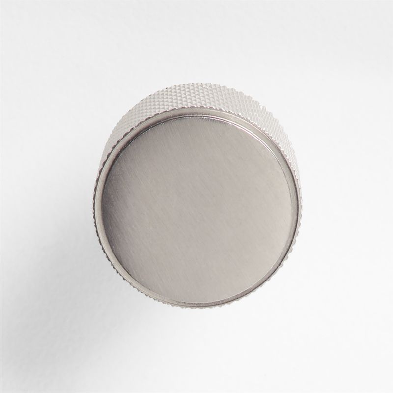 Modern Knurled Brushed Nickel Knob - image 4 of 5