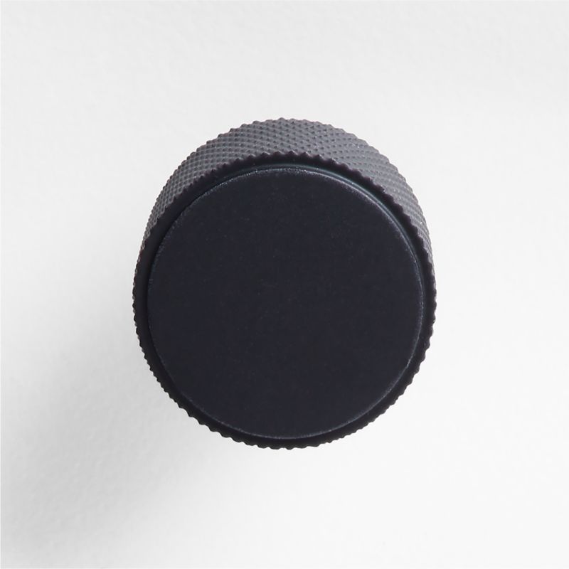 Modern Knurled Matte Black Knob - image 4 of 5