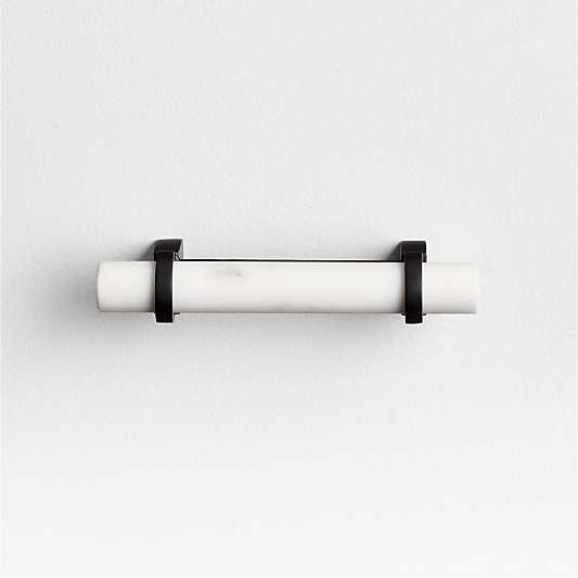 Modern Marble Black Cabinet Drawer Bar Pull 3"